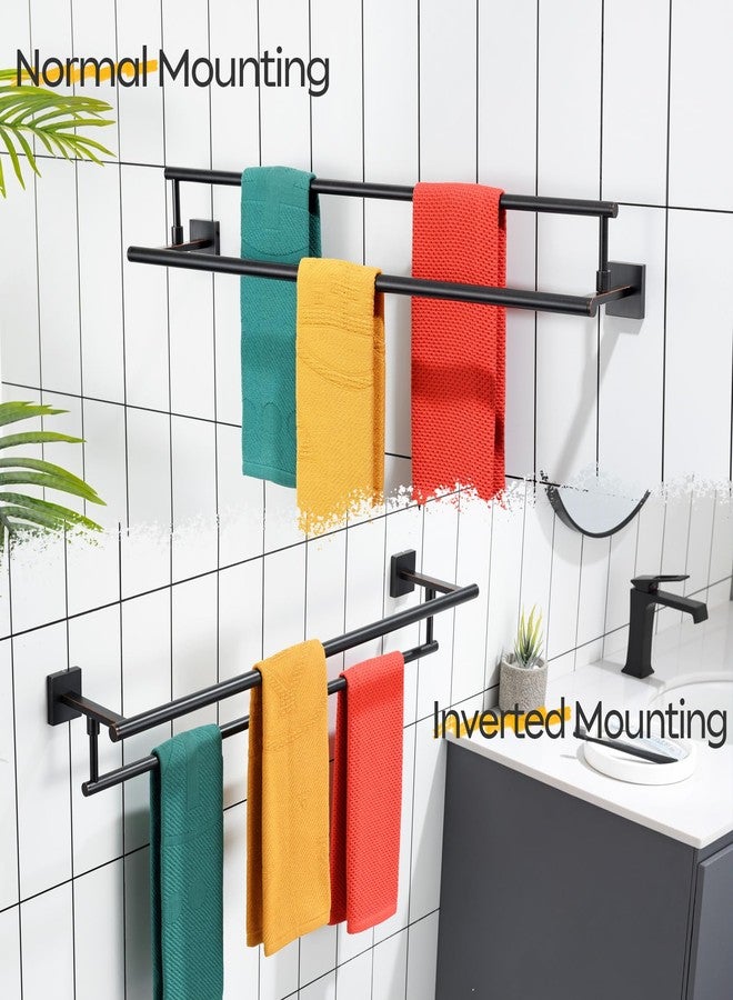 KOKOSIRI Towel Bars 32-Inch Bathroom Towel Holder Oil Rubbed Bronze Double Bath Towel Racks Wall Mounted Stainless Steel B5009ORB-L32 - Image 4