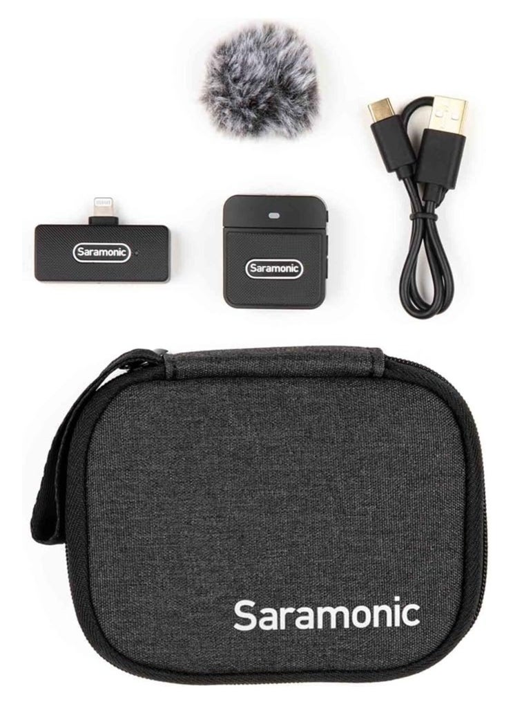 Saramonic Saramonic Blink100 B3 Wireless Lavalier Microphone for iPhone Smartphone, 10h Battery, 164ft Transmission, Gain Control Lightning Wireless Lapel Mic for Live Streaming Video Conference Recording  - Image 1