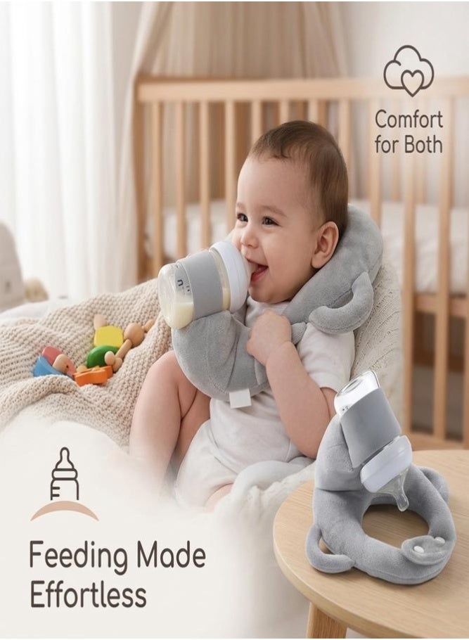 BELLSBERRY Baby Nursing Pillow with Bottle Holder – Hands-Free Feeding Support with Adjustable Waist Strap - Image 5