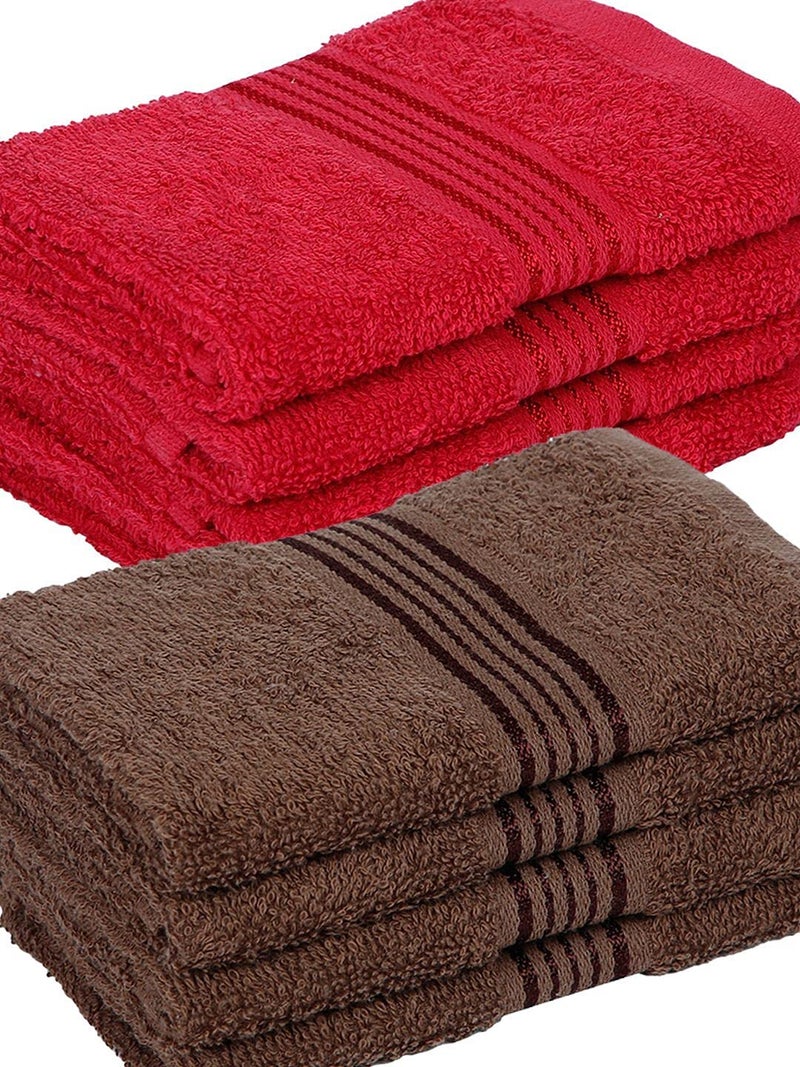 KOPA Kopa by Bianca 400 GSM 100% Cotton Soft Terry Towel l 8pc Face Towel l Face Mask Towel l Face Towel for New Born Baby l D`Ross l Cardinal Red-Desert Sand - Image 5