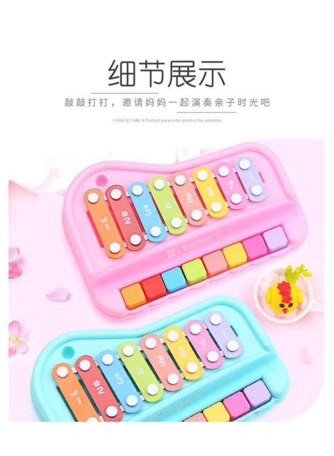 لعبة بيانو إكسيليفون التعليمية  - لعبة موسيقى ممتعة للأطفال "زهري" - Image 4
