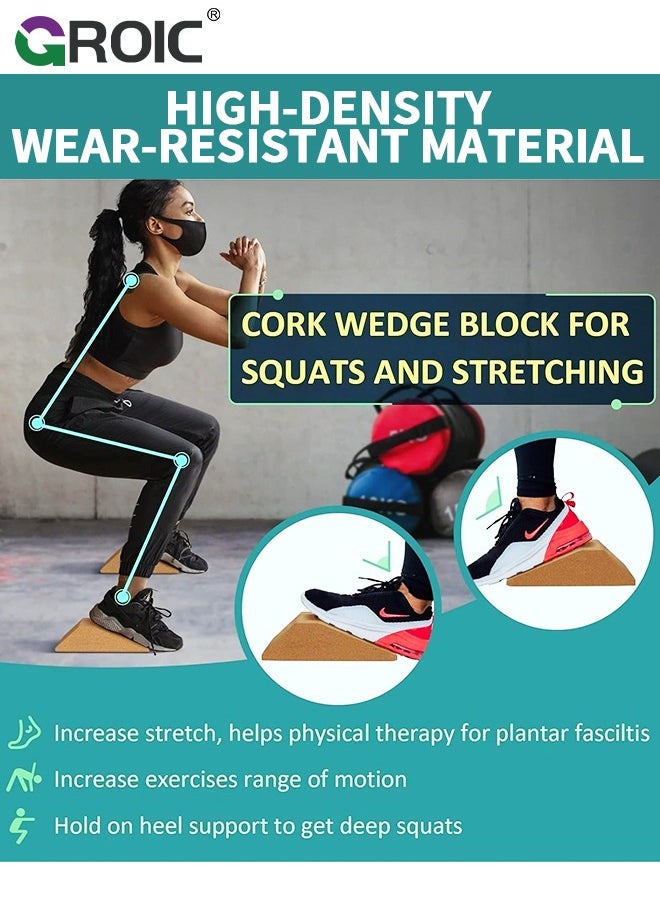 GROIC Squat Wedge Block Non Slip Professional Slant Board,Squat Ramp Foot Wedges for Squats Yoga Wedge Great for Exercise,Stretching Equipment  - Image 3