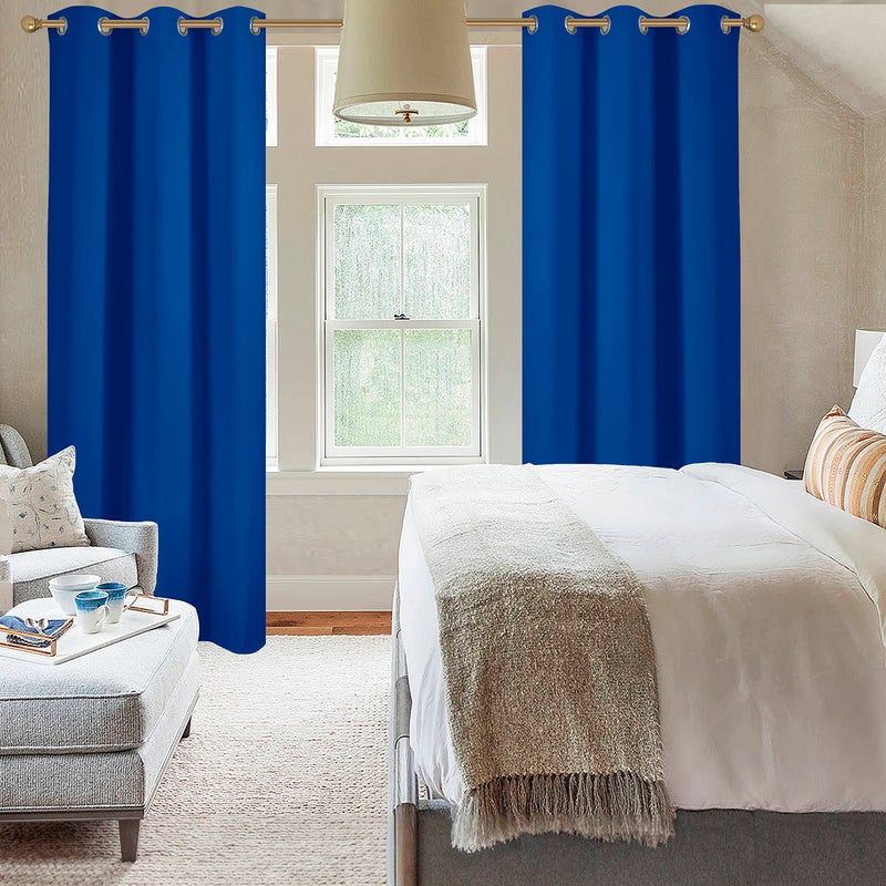 Diraysid Royal Blue Grommet Blackout Curtains for Bedroom Thermal Insulated Room Darkening Curtains Drapes, 42 x 84 inch, 2 Panels - Image 4