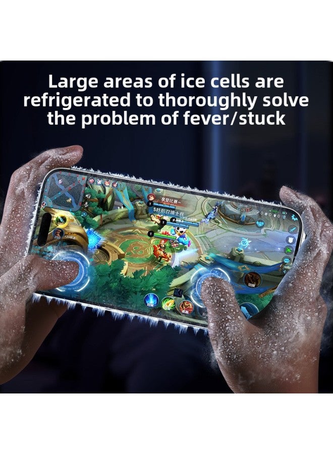 Mobile Phone Radiator Magnetic Noise Small Wireless Semiconductor Refrigeration Game Live Broadcast Dedicated Back Clip Cooling Artifact-Color:[black Ice Model] Overclocking Refrigeration❄Magnetic Back Clip Dual Use❄Universal For Apple And Android❄Free E-sports Finger Cots  - Image 4
