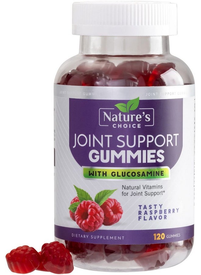 Nature's Choice Joint Support Gummies Extra Strength Glucosamine Gummy With Vitamin E Naturally Assists Cartilage & Flexibility Best Support Chew For Men And Women 120 Gummies  - Image 1