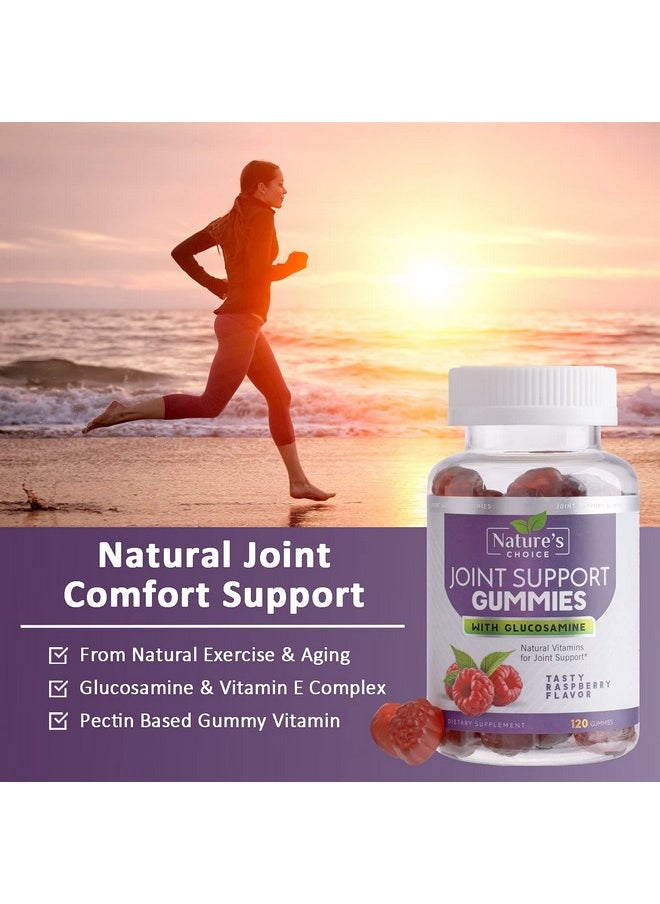 Joint Support Gummies Extra Strength Glucosamine Gummy With Vitamin E Naturally Assists Cartilage & Flexibility Best Support Chew For Men And Women 120 Gummies