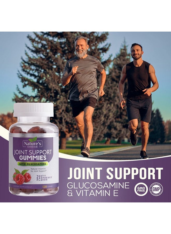 Nature's Choice Joint Support Gummies Extra Strength Glucosamine Gummy With Vitamin E Naturally Assists Cartilage & Flexibility Best Support Chew For Men And Women 120 Gummies  - Image 4