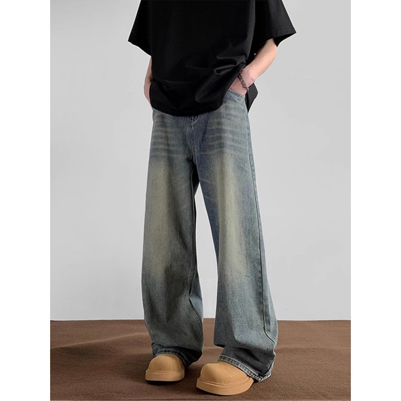 Unisex Classic Denim Jeans Loose Fit Daily Outdoor Wear - Image 1