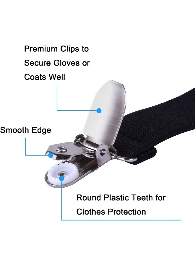 Wisdompro 2 Pairs of Glove Clips with Elastic Strap for Toddlers, Kids, Adults - Image 4