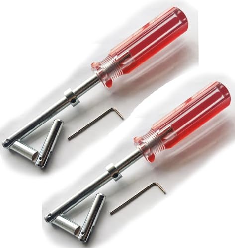 YnFag Elevator Drop Key Double Knuckle Emergency Drop Key Red Handle with Printed Warning - Image 3