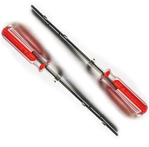 YnFag Elevator Drop Key Double Knuckle Emergency Drop Key Red Handle with Printed Warning - Image 1
