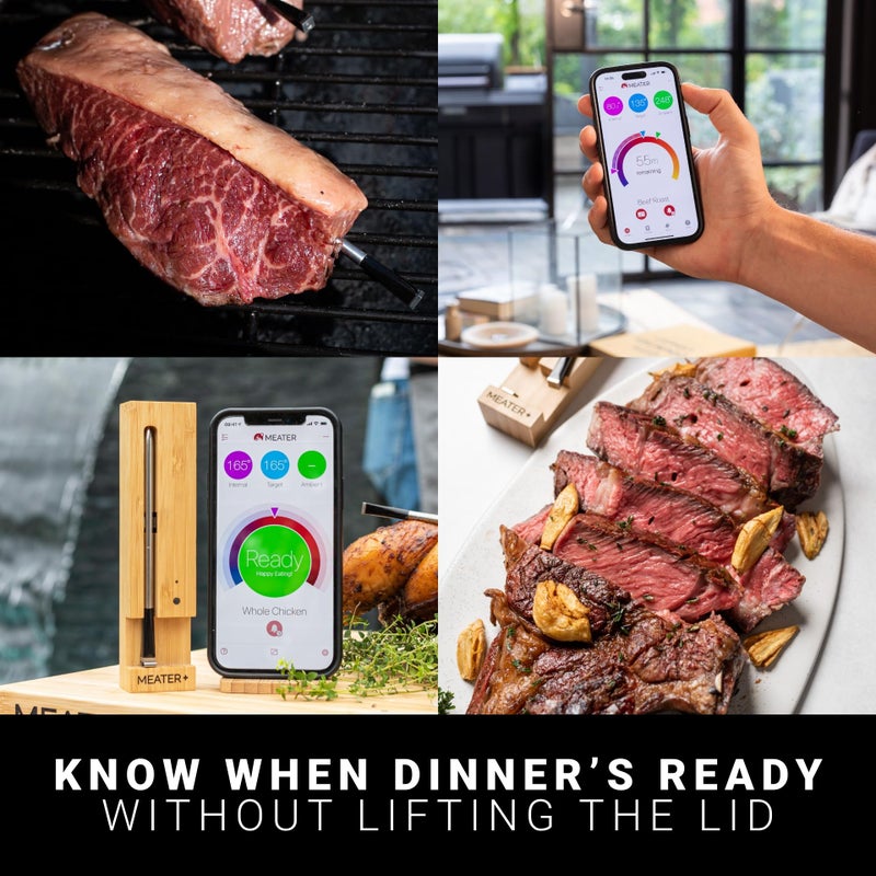 MEATER Plus: Smart Bluetooth Wireless Meat Thermometer Digital | BBQ, Grill, Oven, Smoker, Air Fryer, Kitchen | Perfect for Steak, Chicken, Turkey, and More | Delicious Recipes in App - Image 4