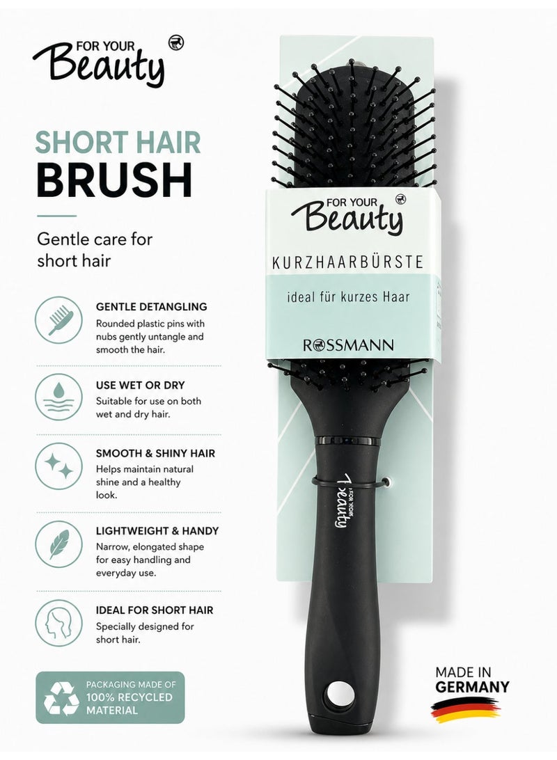 ROSSMANN German Brand, Short Hair Brush "Florence" – Ideal for Gentle Detangling and Smooth Brushing of Short Hair, Care Hair Brush, Hair Styling Brush. - Image 1