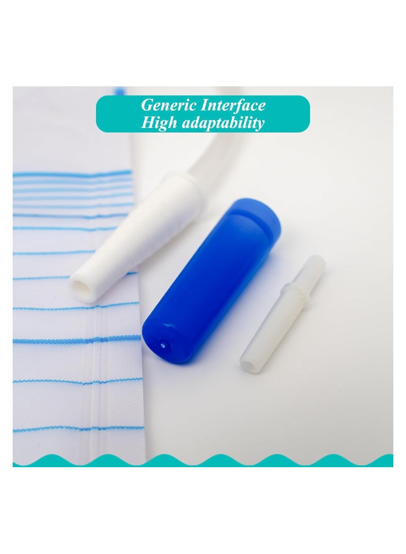 SYOSI 5 قطع كيس تصريف البول، أكياس بولية، مضادة للارتجاع، سعة 2000 مل، مشابك و خطاف تعليقي، كيس بولي محترف للاستخدام المنزلي والمستشفيات لمساعدات صحية - Image 4