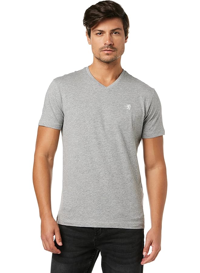 Red Tape Men Gray Melange 100% Cotton T Shirt S - Image 1