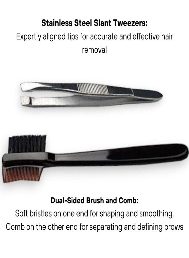 DreamCut Professional Eyelash Brow Brush Comb with Slant Tweezers Grooming Kit Precision Crafted by DreamCut - Image 5