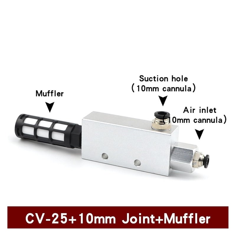 Pneumatic Vacuum Generator, Vacuum Generator Suction Cup Negative Pressure Control Valve,for Industrial Automation(CV-25HS and 10mm) - Image 2
