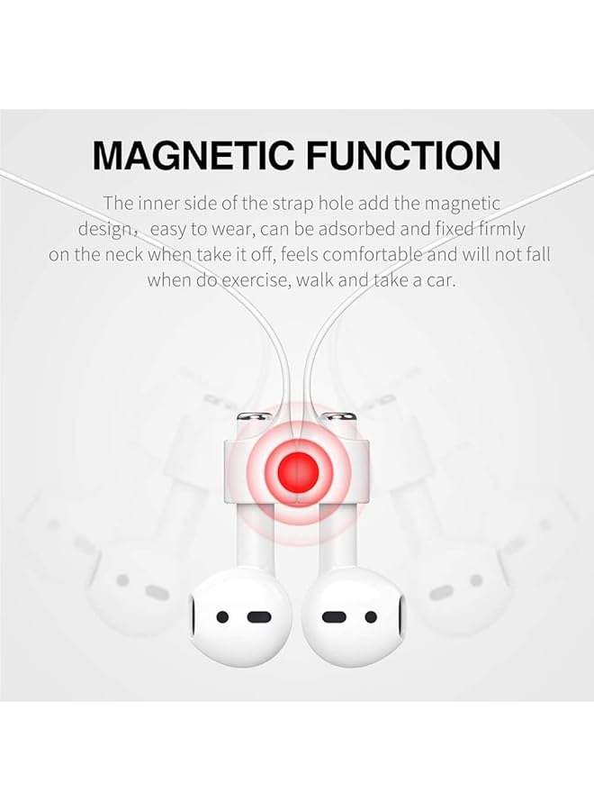 إيروريكس حبل سماعة أذن من السيليكون المضاد للضياع لسماعات Airpods اللاسلكية باللون الأبيض - Image 4