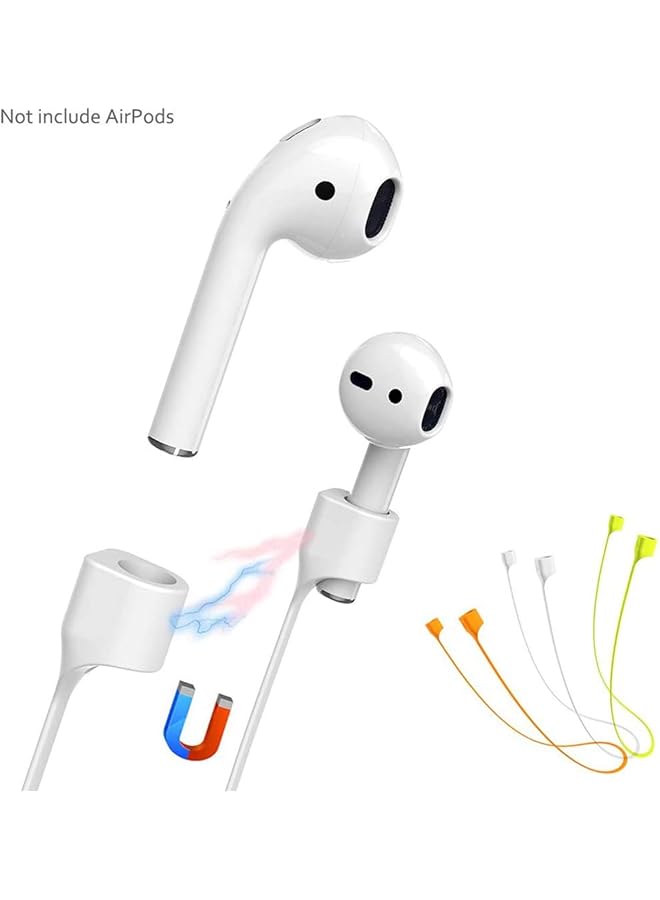 إيروريكس حبل سماعة أذن من السيليكون المضاد للضياع لسماعات Airpods اللاسلكية باللون الأبيض - Image 3