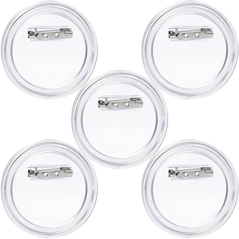 Winsyison 5pcs 295in Clear Custom Buttons Acrylic Button Blank Pins for Crafts Round Blank Photo Pin Personalized Badge Making Supplie for DIY Project - Image 3