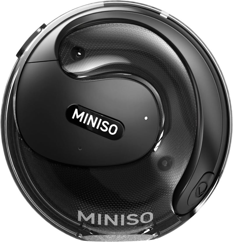MINISO X15 PRO Translation Earbuds Open Ear Headphone Bluetooth 5.4 OWS AI Headphones Support 148 Languages Wireless Ear Buds with Earhooks IPX5 Waterproof Bluetooth Black（with AI） - Image 1