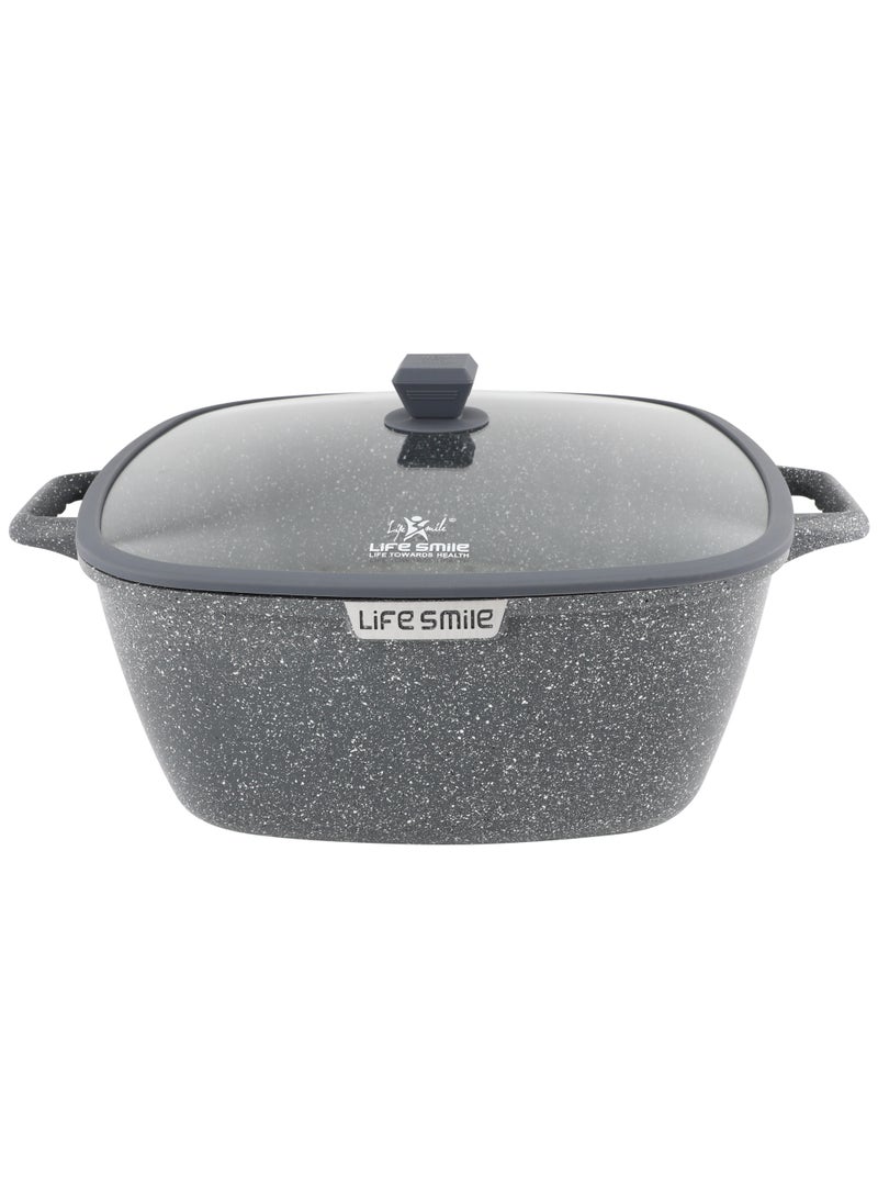 Life Smile Granite Nonstick 40cm(19.9L) Soup Pot with Lids– Induction Compatible Aluminum Pots, PFOA-Free, Scratch Resistant - Image 1