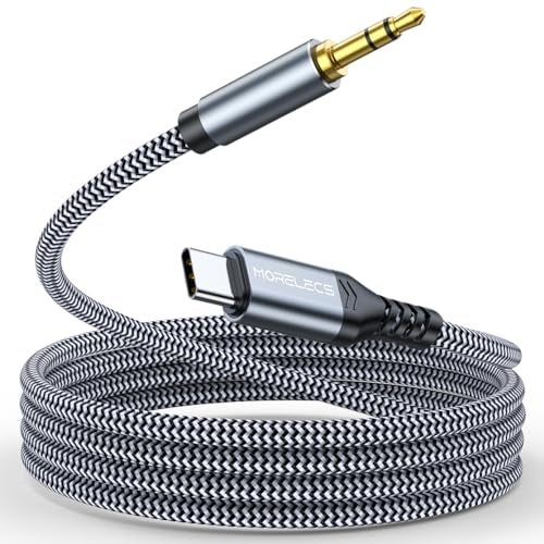 MORELECS Aux to USB C, 6.6ft Aux Cord to USB C Compatible with iPhone 15/16, Galaxy S24/S23, iPad Pro, Pixel - Type C to 3.5mm Cord for Car, Headphones, Speakers - Image 1
