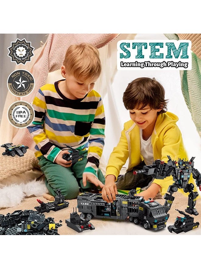 Bukela - 51-in-1 Robot Building Kit for Kids- Erector Set Educational Learning Building Bricks Truck Kit Engineering STEM Projects Construction Building Blocks Toys Gifts for Boys Kids - Image 1