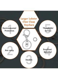 Oubaka 30Pcs Lobster Claw Clasps Keychain For Jewelry Making,Metal Lobster Clasp Swivel Trigger Clips With Swivel Clasps Hook Clips Flat Split Keychain Ring 100Pcs Open Jump Ring For Diy Craft Jewelry Making  - Image 3