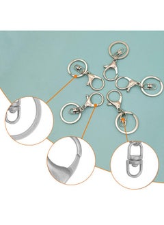 Oubaka 30Pcs Lobster Claw Clasps Keychain For Jewelry Making,Metal Lobster Clasp Swivel Trigger Clips With Swivel Clasps Hook Clips Flat Split Keychain Ring 100Pcs Open Jump Ring For Diy Craft Jewelry Making  - Image 4