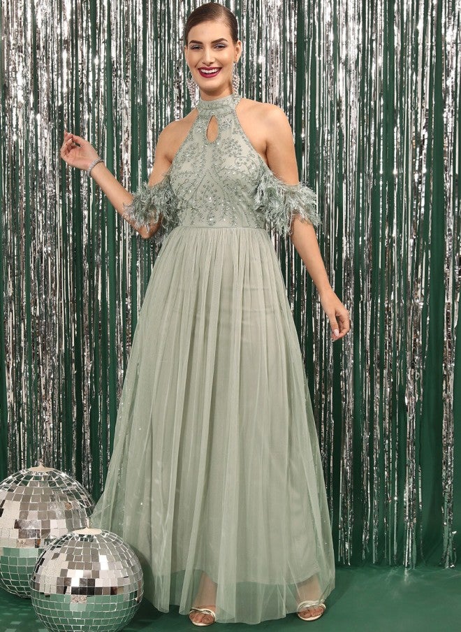 STREET 9 Embellished A-Line Dress for Women - Image 1