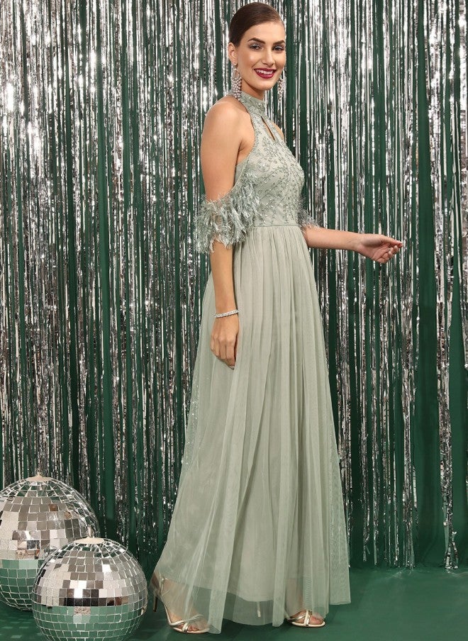 STREET 9 Embellished A-Line Dress for Women - Image 3