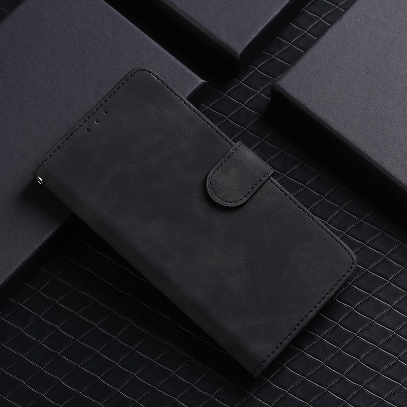 HuHa Case Cover For Realme C75 4G Skin Feel Magnetic Flip Leather Phone Case(Black) - Image 2