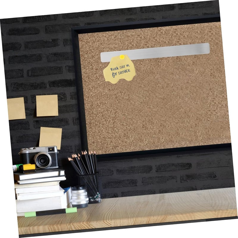 DOITOOL 2pcs Iron Strips for Wall Memo Board Adhesive Backing Bulletin Board Strip Magnetic Bulletin for Photos and Notes Iron - Image 2