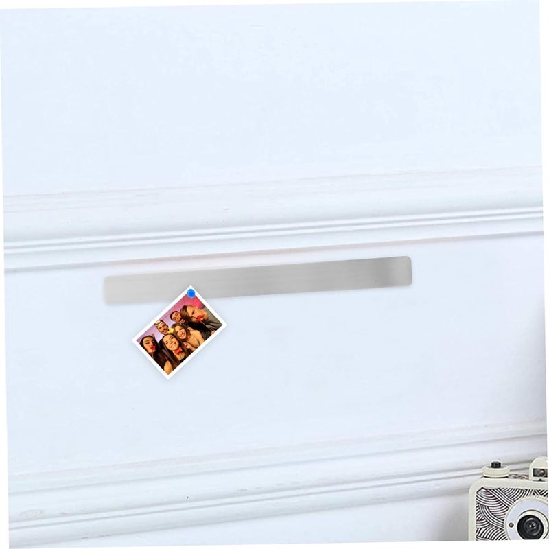 DOITOOL 2pcs Iron Strips for Wall Memo Board Adhesive Backing Bulletin Board Strip Magnetic Bulletin for Photos and Notes Iron - Image 3