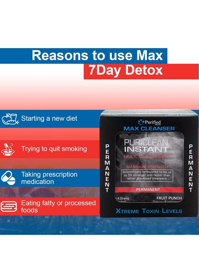 Wellgenix Puriclean Instant Max Cleanser - 7 Day Detox, Fruit Punch Flavor Powder, Full Body System Cleanse, Premium Toxin Removal for Liver, Urinary Tract, Kidney, & Digestive System, 7 Packets - Image 5