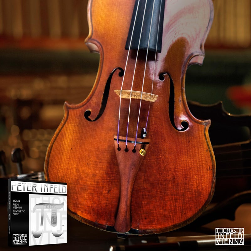 Thomastik-Infeld مجموعة أوتار كمان توماسيتك-إنفيلد بيتر إنفيلد، حجم 4/4، توتر متوسط - PI100 - نواة صناعية A، D، G مع E مطلي بالبلاتين - عرض استثنائي وقابلية للعزف، نطاق واسع من ألوان الصوت - Image 5