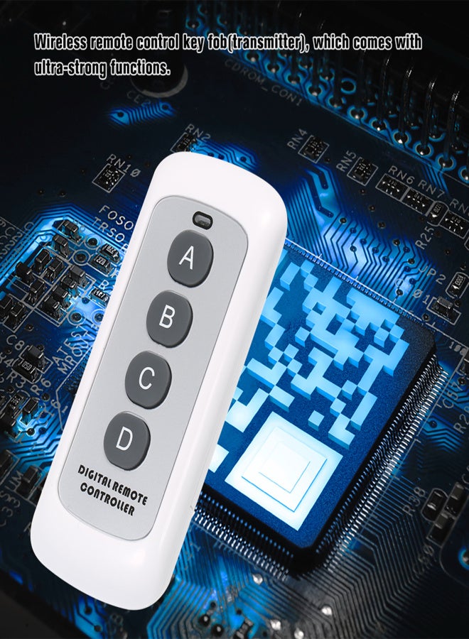 433MHz 4 Button EV1527 Code Key Remote Control Switch RF Transmitter Wireless Remote Control Key Fob for Smart Home Garage Door Opener - Image 5