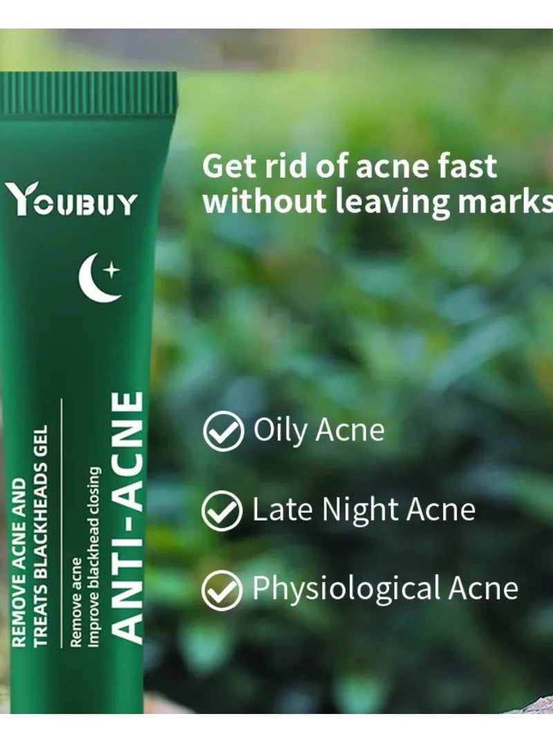 YOUBUY Anti Acne Remove Acne and Treats Blackheads Gel for Day Use Remove Acne Pimple and Treats Blackhead with Azelaic Acid Oil Control Shrink Pores Redness Relief Skin Lightening Scar Fade Cream Acne Remover Cream 20g - Image 2