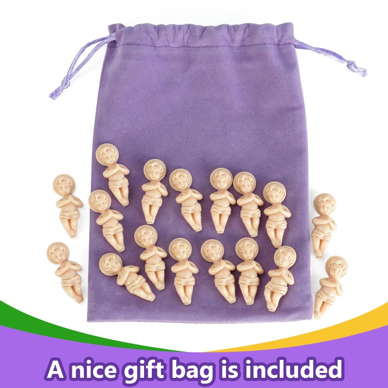 JUXINGDAZYF JUXINGDAZYF Baby Jesus Figurine 1.5'' King 72Pack Cake Figure with Gift Bag Resin Mini Jesus Figures Figurines Party Cake Toppers Decorations Religious Gifts Non-Edible Cake Toppers - Image 3