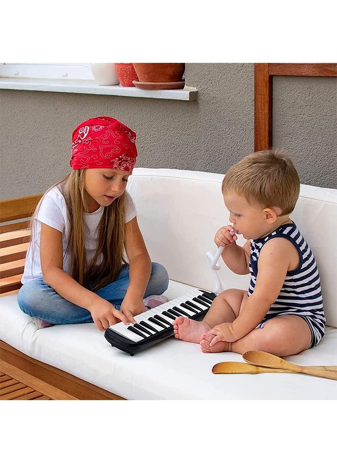 Garlo - 32 Keys Double Tubes Mouthpiece Air Piano Keyboard Musical Instrument with Carrying Bag 32 Keys, Black. - Image 1