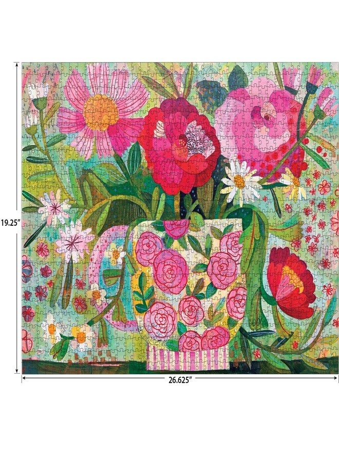 RoseArt - Soft Touch - Cup Full of Rosie - 1000 Piece Jigsaw Puzzle, Vibrant Flower Art Puzzle for Adults - Made in USA - Image 5