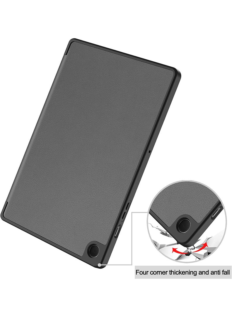 Theodor Samsung Galaxy Tab A9, Smart Cover with Pencil Holder and Soft Baby Skin Silicone Back and Full Body Protection, Auto Wake/Sleep Cover For Samsung Galaxy Tab A9 2023 (Black) - Image 4