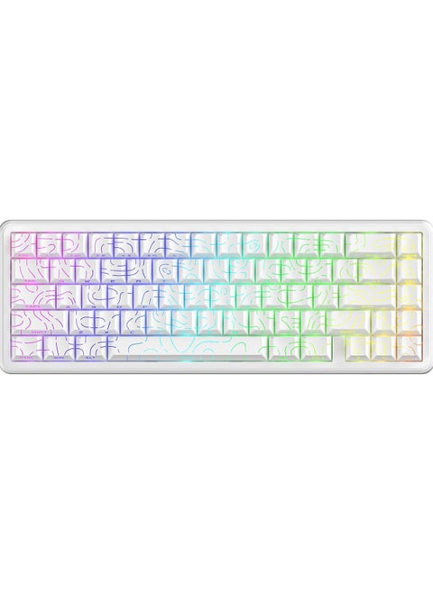 X65 HE Wired Rapid Trigger Magnetic Switch 65% Mechanical Gaming Keyboard, Hall Effect Top Mount RGB Hot Swap,Adjustable Actuation,8KHZ Polling Rate,PBT Keycaps for Win/Mac(White Contour)