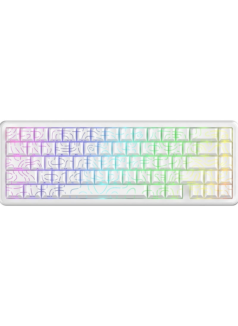 Attack Shark X65 HE Wired Rapid Trigger Magnetic Switch 65% Mechanical Gaming Keyboard, Hall Effect Top Mount RGB Hot Swap,Adjustable Actuation,8KHZ Polling Rate,PBT Keycaps for Win/Mac(White Contour)  - Image 1