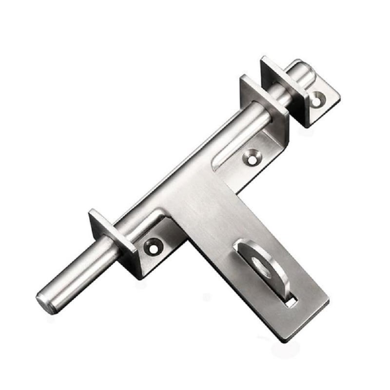WANLIAN dingchi Sliding Bolt Gate Latch Safety Lock Bolt Hasp Heavy Duty 304 Stainless Steel Barrel Door Latches with Padlock Hole Brushed Finish - Image 2