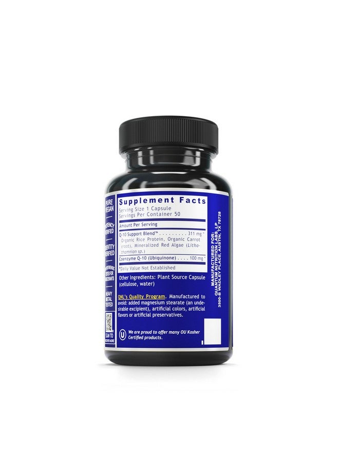 Quantum Nutrition Labs CoQ-10 Qultured - Coenzyme Q10, Co Q 10 Supplement, 100mg Capsules for Heart Health, Nerve, and Immune Support, Ubiquinol Co Enzyme Q-10 with Red Algae - 60 Vegetarian Capsules - Image 2