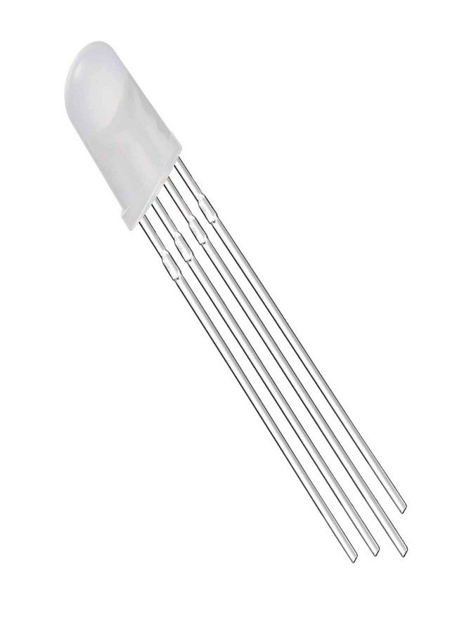 Wizzo {Pack of 50 Pieces) 5mm RGB LED (Common Cathode), DC 4 Pin Light Emitting Diode, Milky Diffused LED Lights Multicolor LED Lamp Bulb, for DIY PCB, Science Projects, Hobby Kit - Image 3