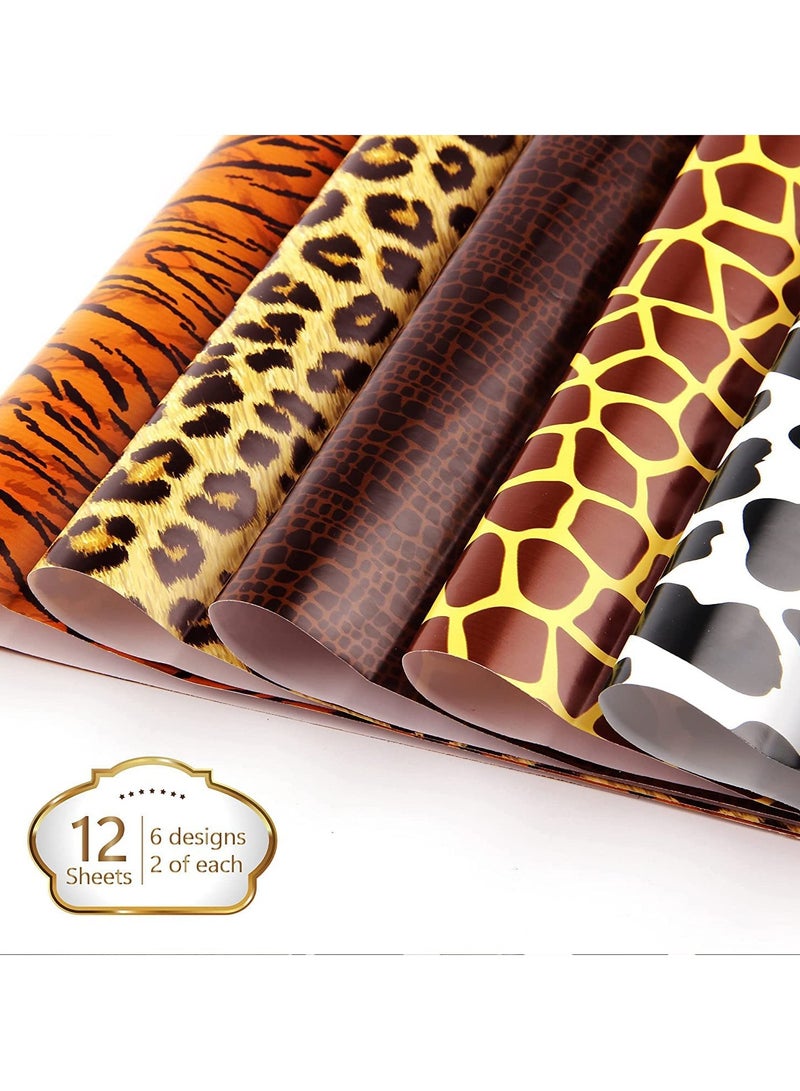 Zikra Wrapping Paper, Leopard, including Double-sided Tape, 2x Ribbon, Sticker, Pull Bows, for Birthdays, Mothers Day, Weddings, Graduations, Bridal Showers - Image 2