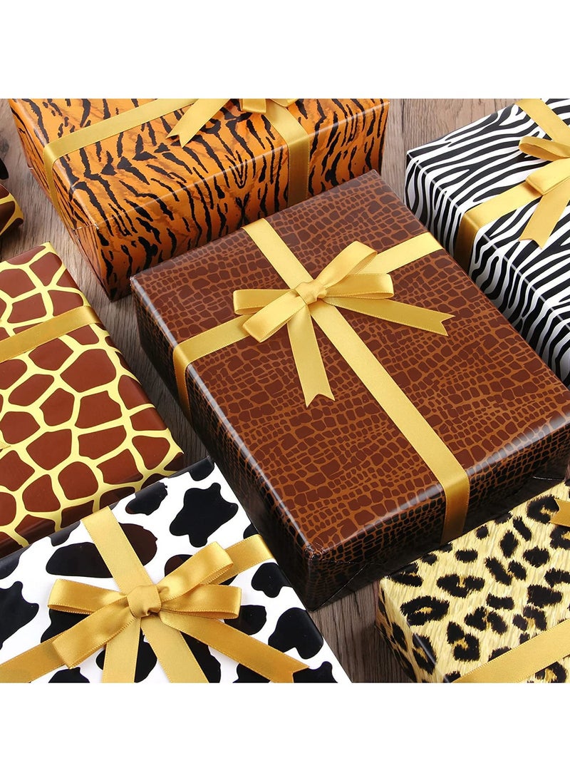 Zikra Wrapping Paper, Leopard, including Double-sided Tape, 2x Ribbon, Sticker, Pull Bows, for Birthdays, Mothers Day, Weddings, Graduations, Bridal Showers - Image 3